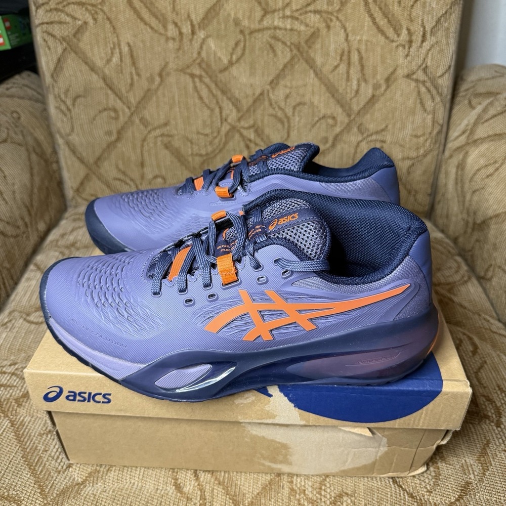 Asics Men's Gel-Resolution X Shoes‎ Greyish Purple/nova Orange Men's Size 7.5